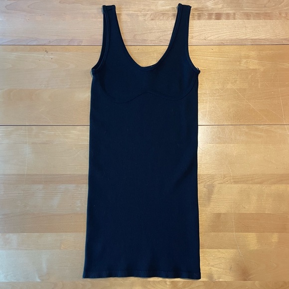 Forever 21 Black Ribbed Knit Bodycon Mini Dress Size Small - Picture 5 of 8